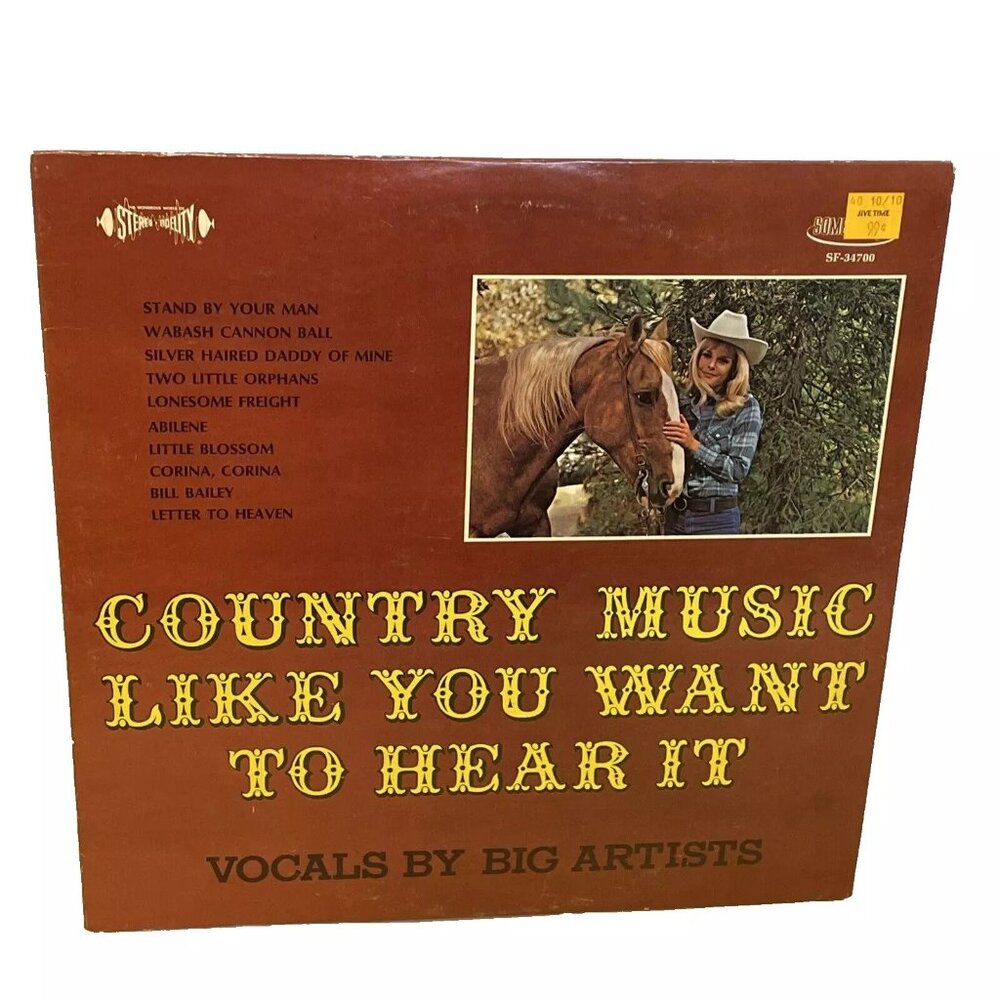 Country Music Like You Want To Hear It (Vinyl) Somerset SF-34700 VG+ LP Record